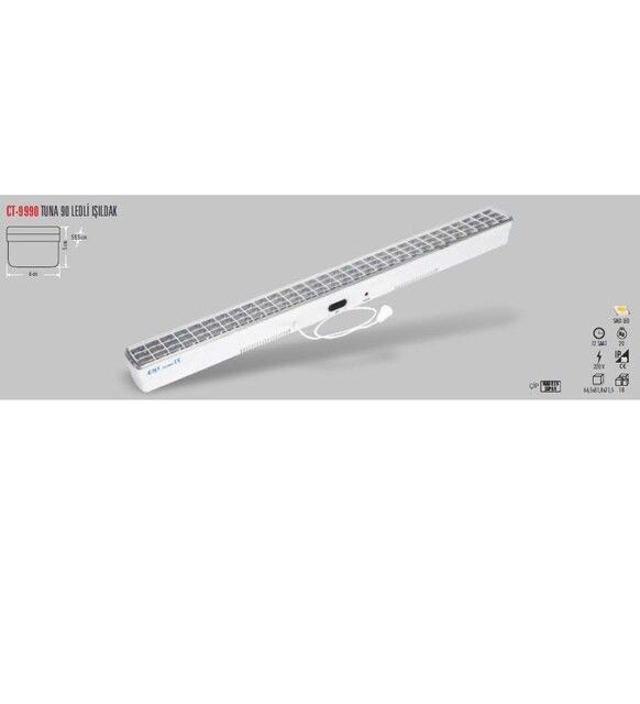 Cata CT-9990L Tuna 90 Ledli Şarjlı Işıldak
