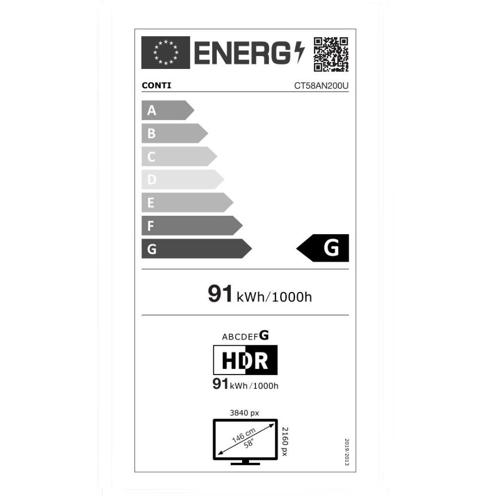 Conti CT58AN200U 58" UHD Uydulu And. Smart Led Tv