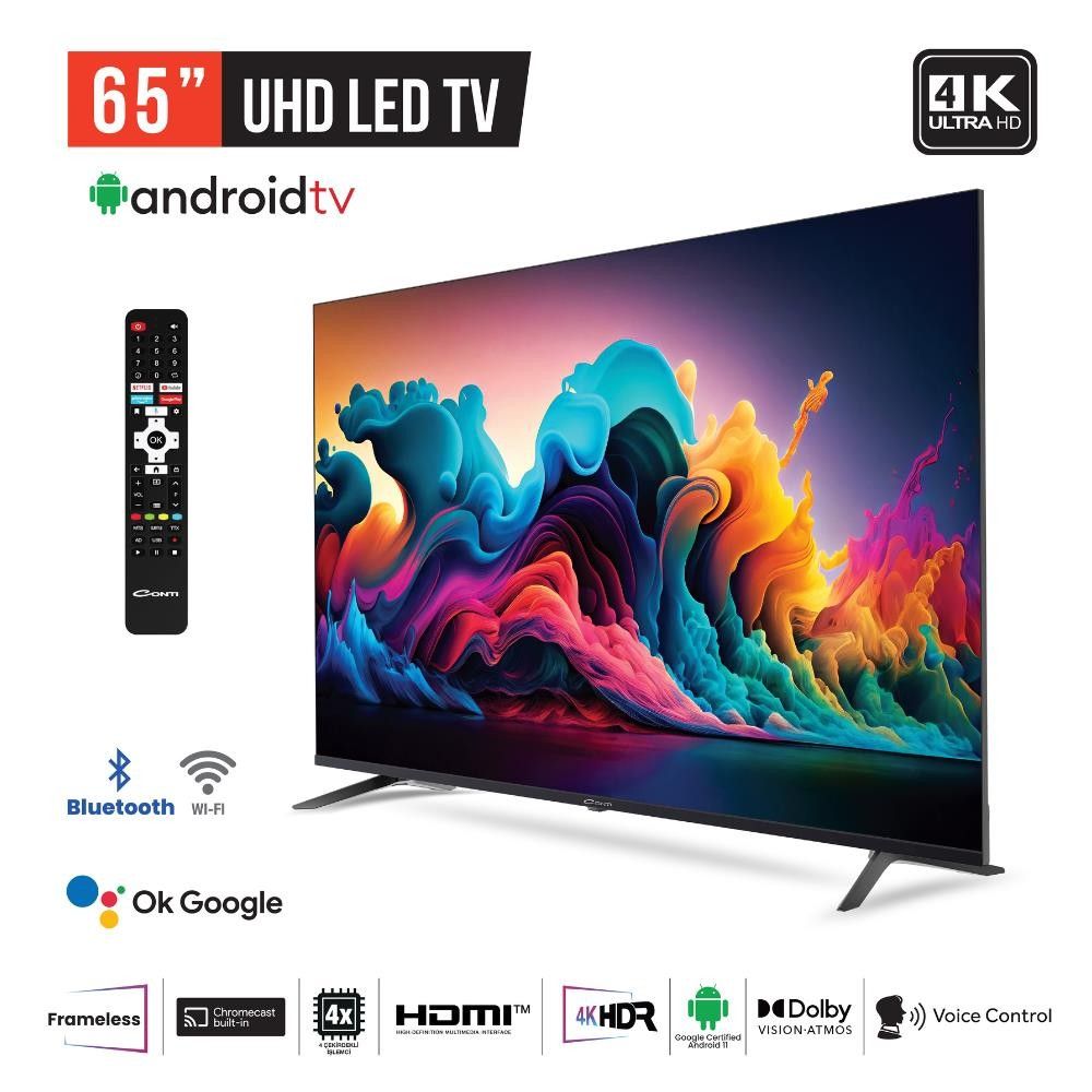 Conti CT65AN200U 65" UHD Uydulu And. Smart Led Tv