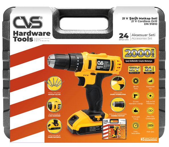 CVS DN 91810 21V Şarjlı Darbeli Matkap