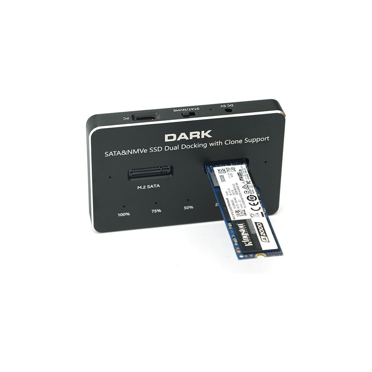 Dark Dual M.2 SSD Docking Station