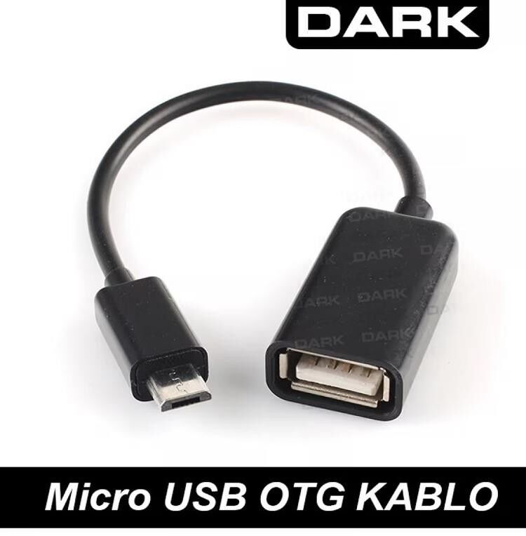 Dark Micro Usb Erkek Usb 2.0 Dişi OTG Kablo