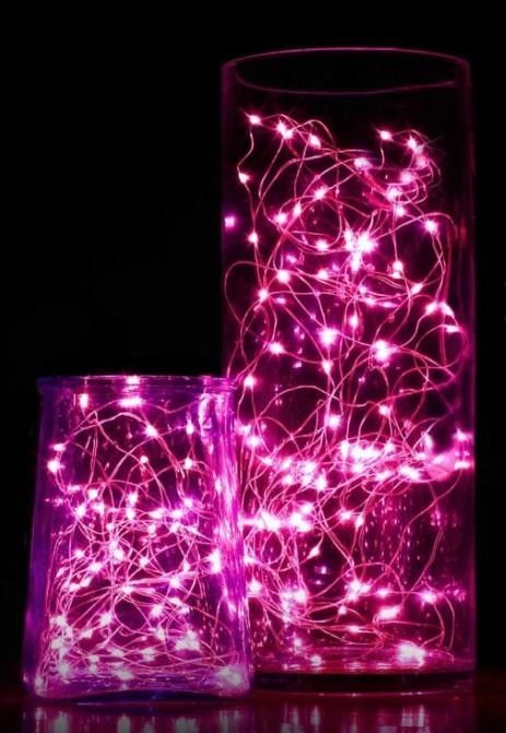 Dekoratif Perili Led Işık 2x1.5V Pembe