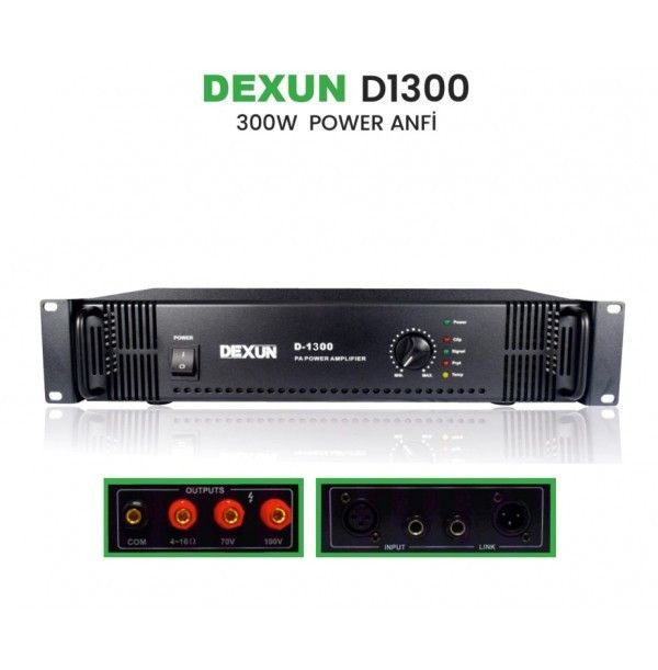 Dexun D-1300 300 W 70V-100V Hat Trafolu Power Anfi
