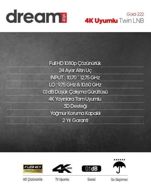 Dreamstar Gold-222 2 li Lnb
