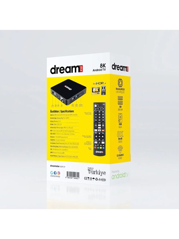 Dreamstar R1 8K Android Tv Box