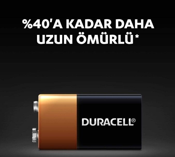 Duracell 6LR61/MN1604 9V Alkaline Pil (Tekli Blis)