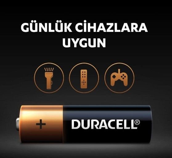 Duracell AA Kalem Pil (2 li Blister) (K.100)