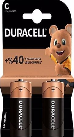 Duracell LR14/MN1400 C Boy Alkalin Pil(2 li Paket)