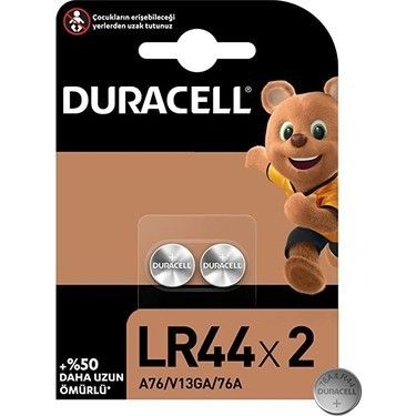 Duracell LR44 1.5V Alkalin Pil (2 Adet)
