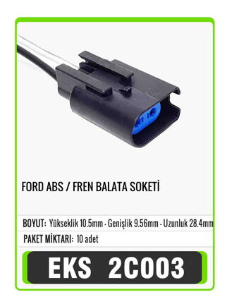 EKS 2C003 ABS Fren Bakata Soketi Dişi-Erkek