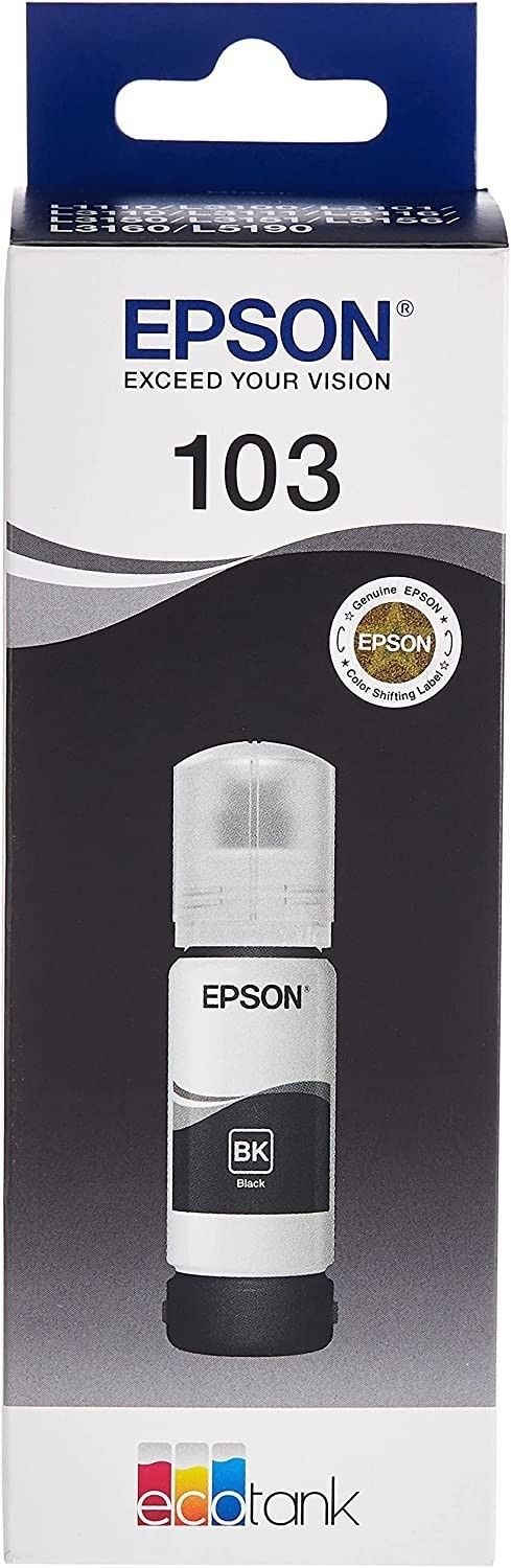 Epson 103 Ecotank 65ml. Mürekkep Black (Siyah)