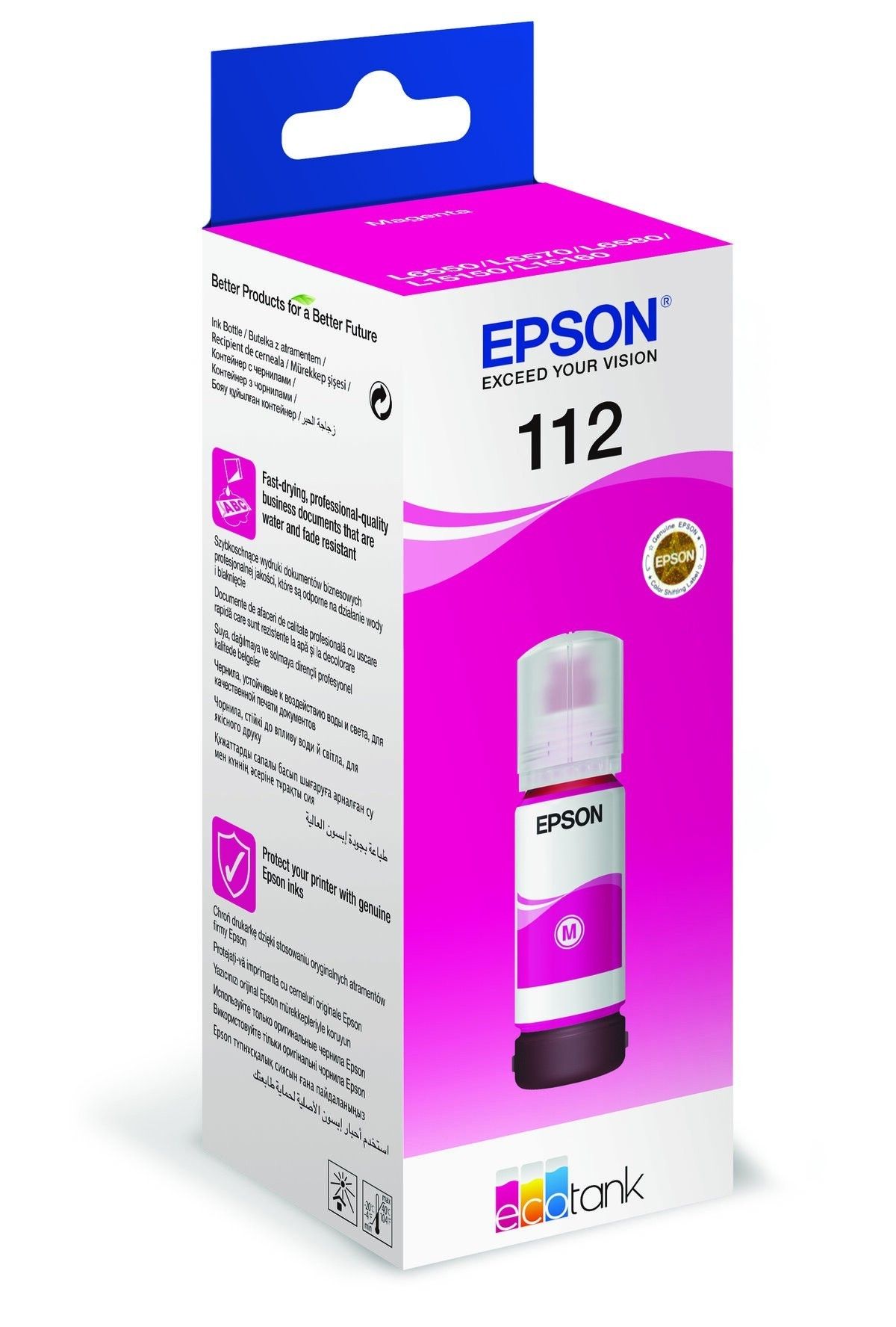 Epson 112 Ecotank 127ml Mürekkep Magenta (Kırmızı)