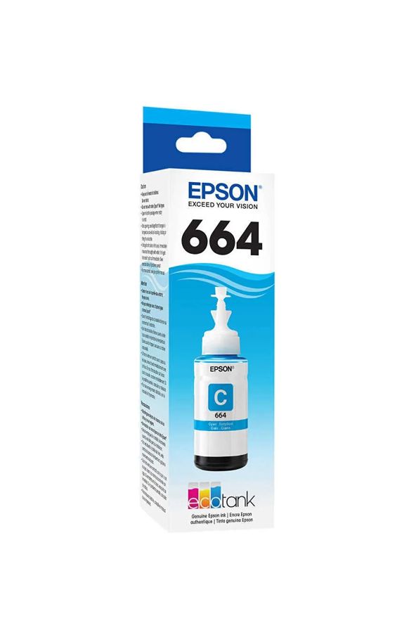 Epson 664 70ml. Mürekkep Cyan (Mavi)