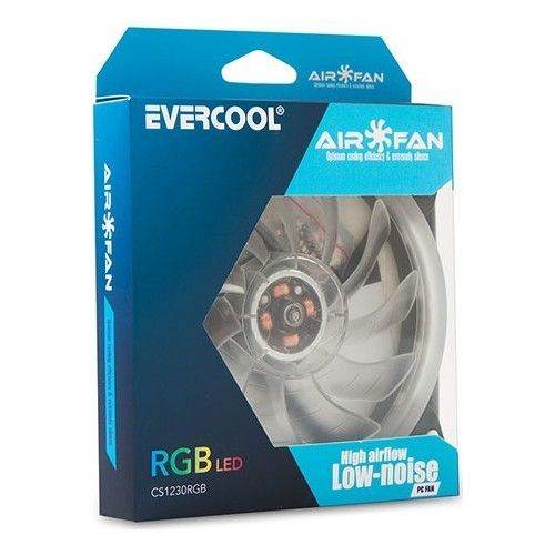Evercool CS1230RGB 120x120x25mm 7 Renkli Kasa Fanı