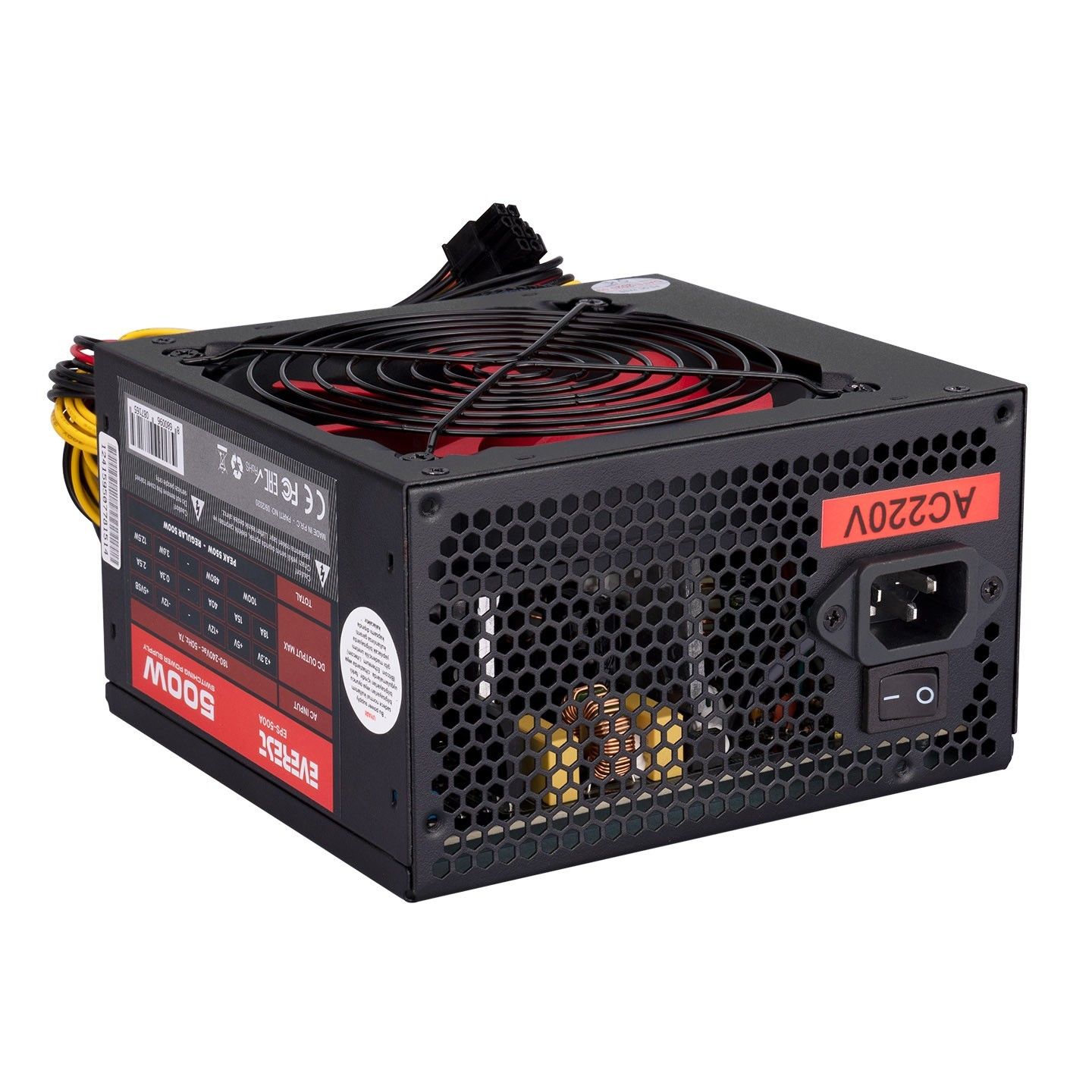 Everest EPS-500A 500W 12cm Fan 4xSata Power Supply