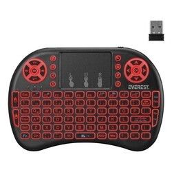 Everest EV-MK10 3 Renk Işıklı Mini Kablosuz Klavye