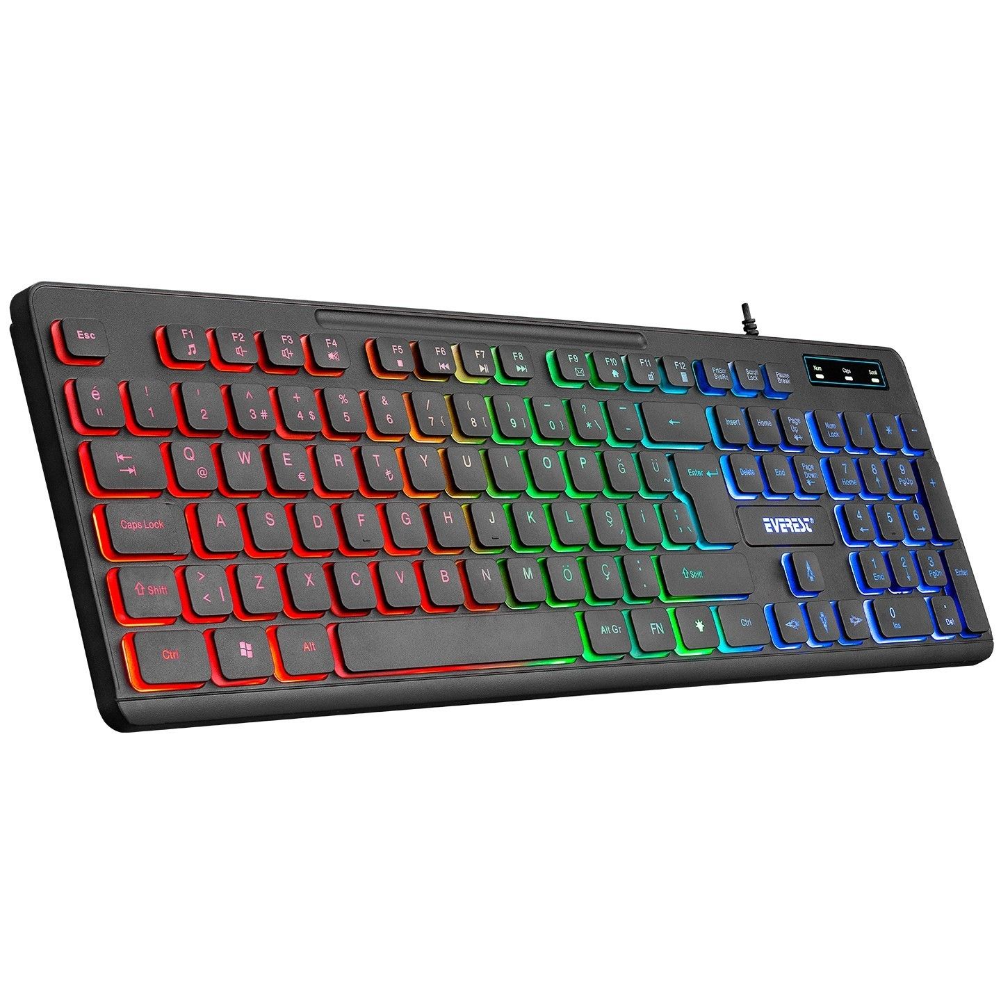 Everest KB-120 Sleek Kablolu Rainbow Oyuncu Klavye