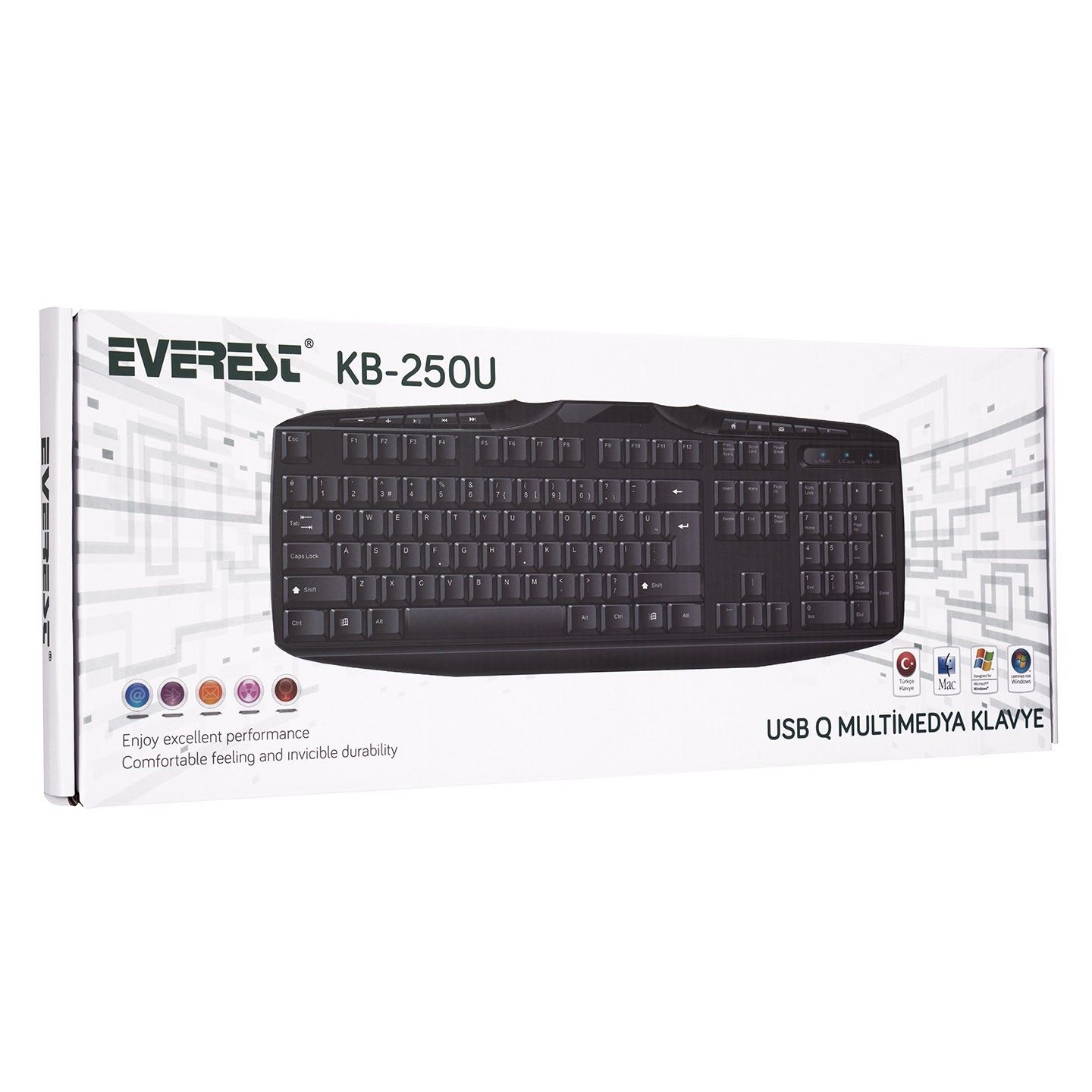 Everest KB-250U Siyah Usb Klavye