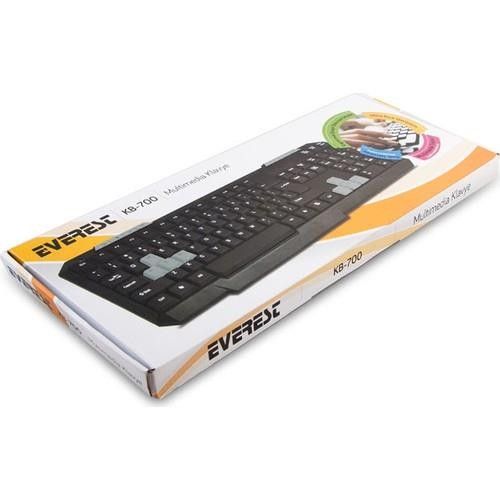 Everest KB-700 Siyah Usb Q Multimedia Klavye