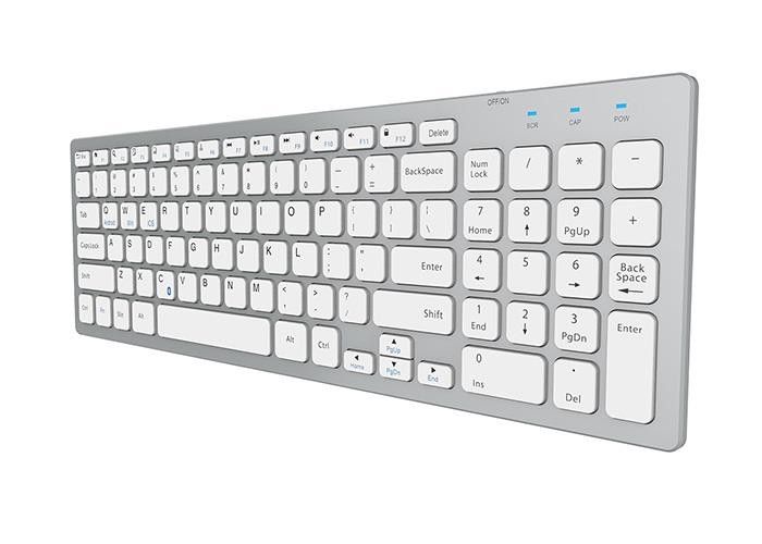 Everest KB-80W Beyaz/Gümüş Slim Kablosuz Klavye
