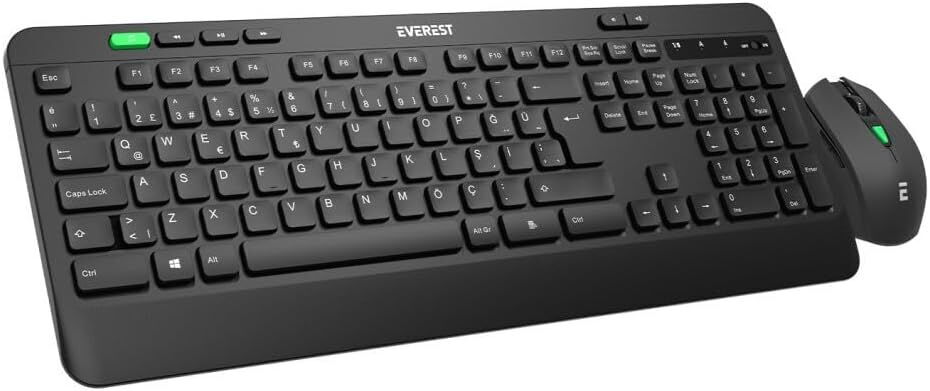 Everest KM-2620 Siyah Kablosuz Klavye Mouse Seti