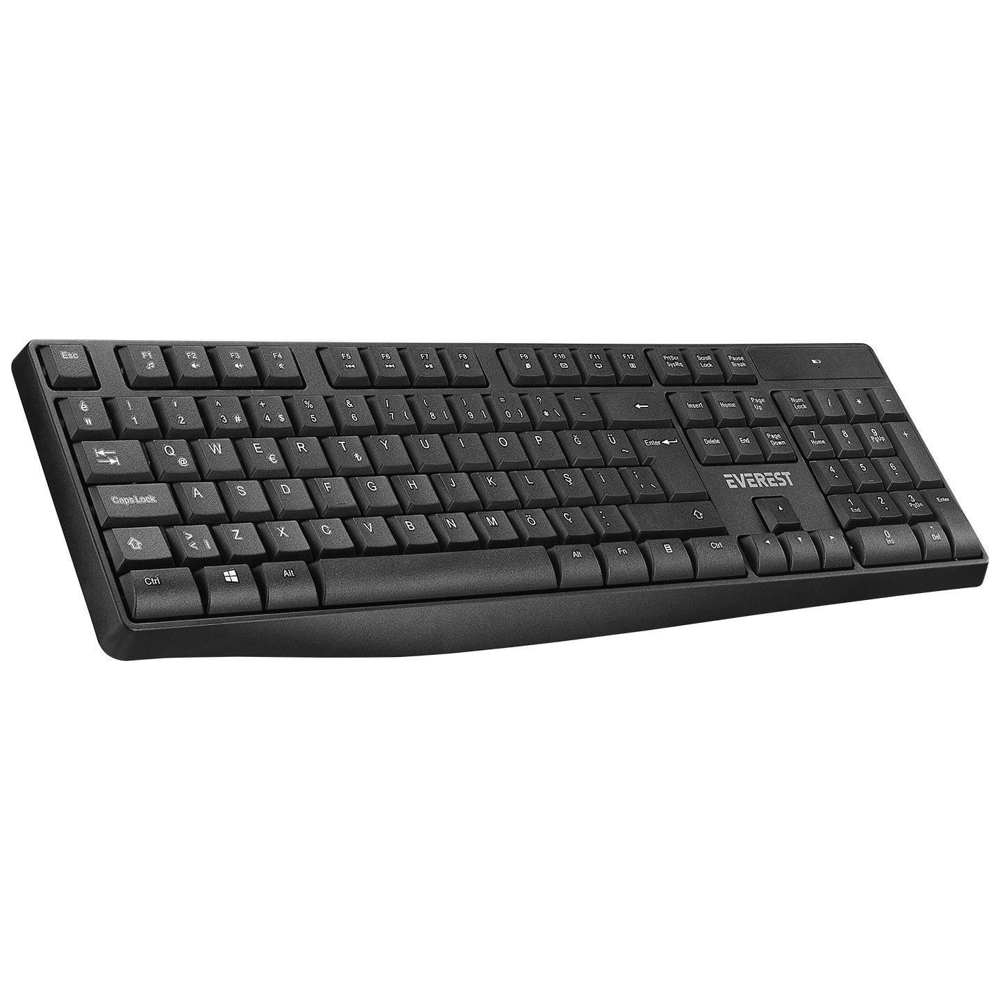 Everest KM-7500 Siyah Kablosuz Klavye Mouse Set