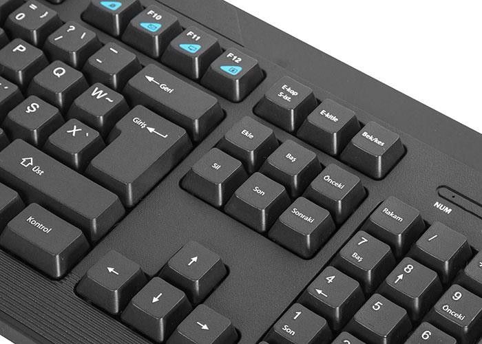 Everest KM-8000 Siyah Kablosuz F Klavye Mouse Set