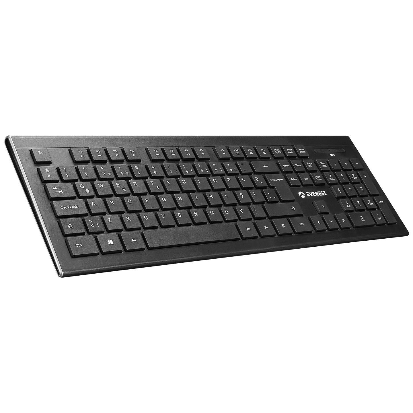 Everest KM-9675 Kablosuz Klavye+Mouse Seti