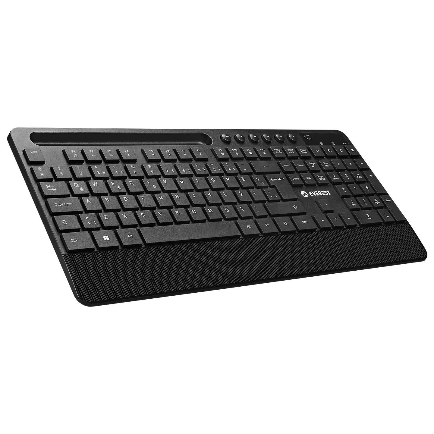 Everest KM-9676 Kablosuz Klavye+Mouse Set Siyah