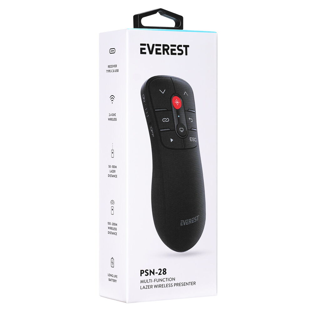 Everest PSN-28 2.4Ghz Lazerli Sunum Kumandası