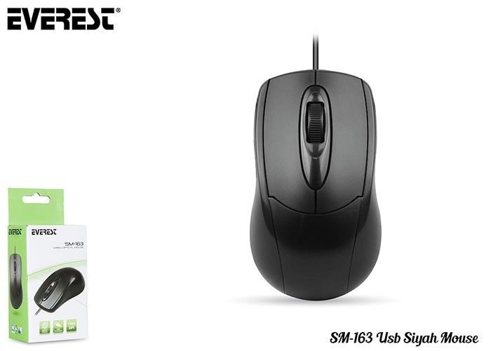 Everest SM-163 Usb Siyah Mouse