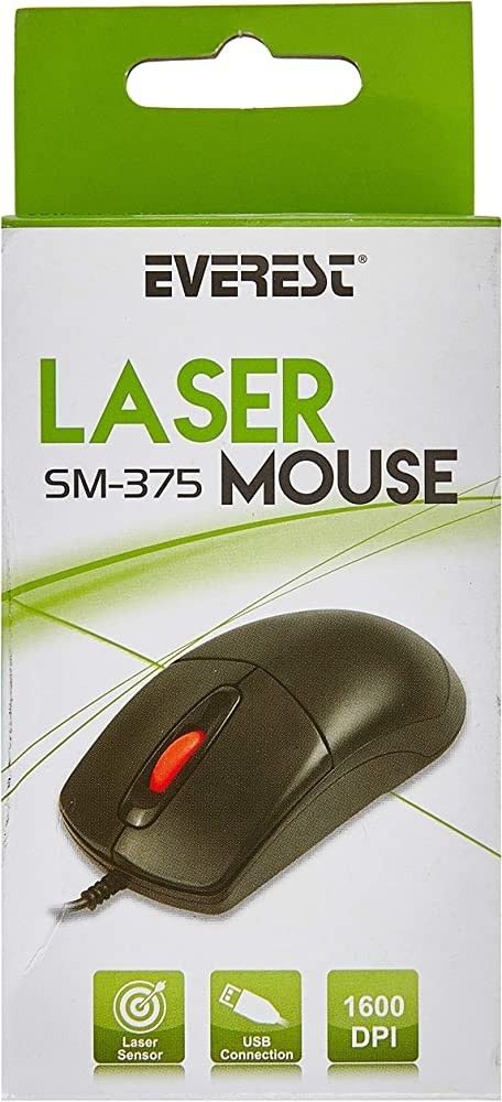 Everest SM-375 Usb Siyah 1600 Dpi Lazer Mouse