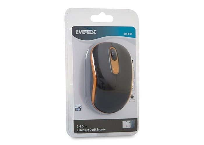 Everest SM-804 Usb Siyah/Turuncu Kablosuz Mouse