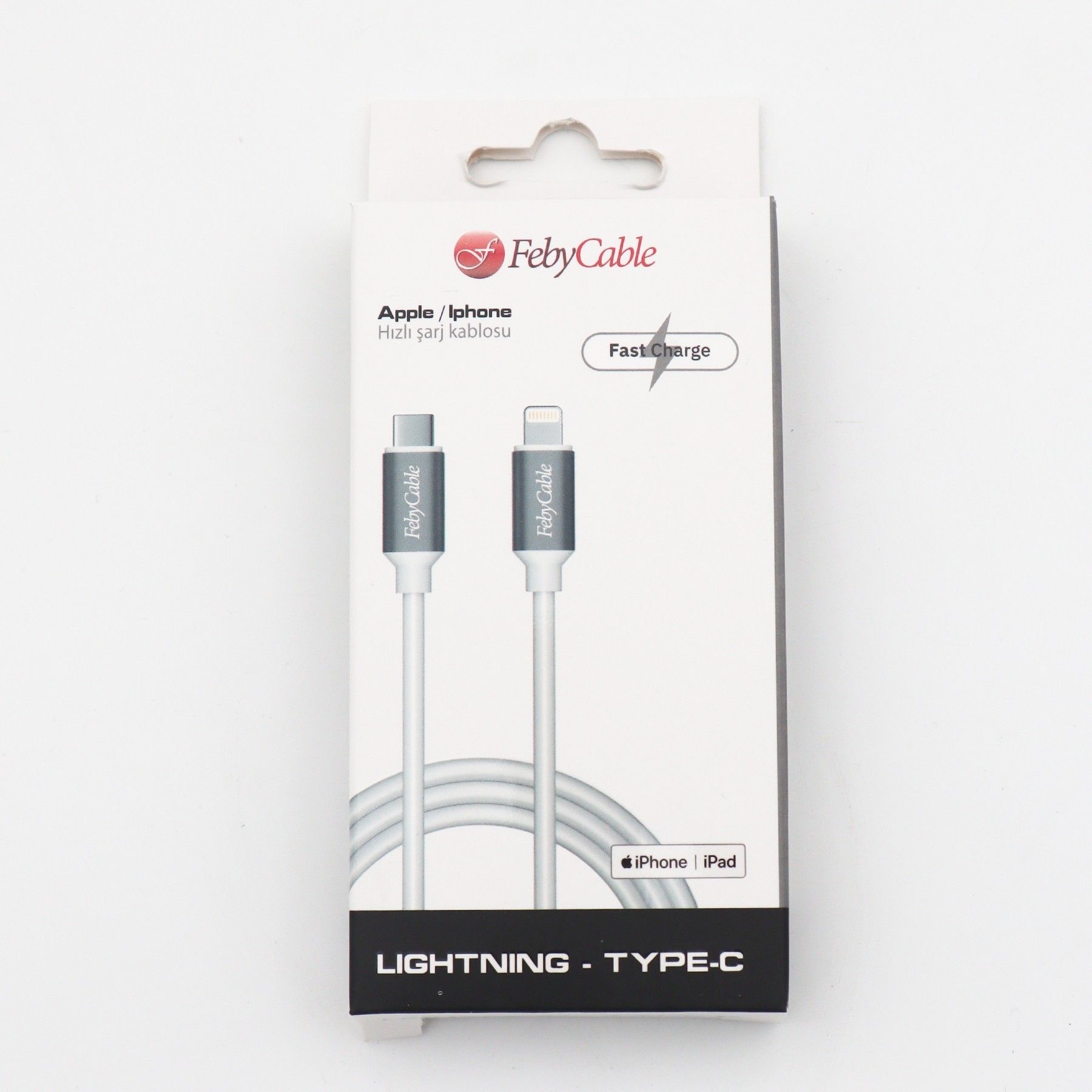 Feby UDL100 3A Lightning/Type-C Şarj Kablosu 1m