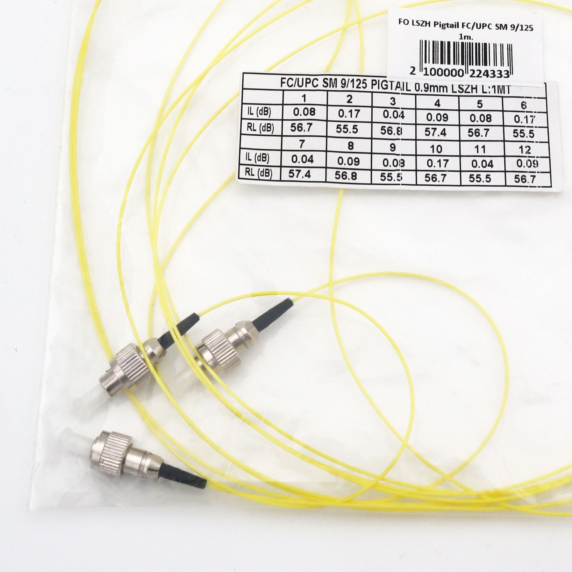 Fiber Pigtail FC/UPC SM 9/125 1m.