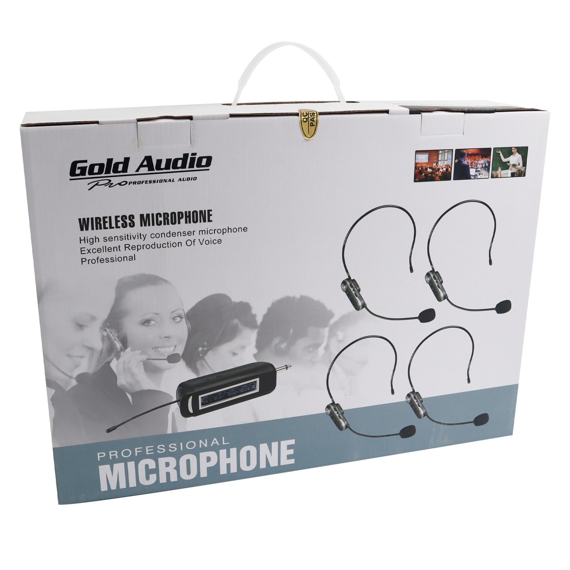 Gold Audio GX-744 4 Headset Uhf Telsiz Mik. Gri