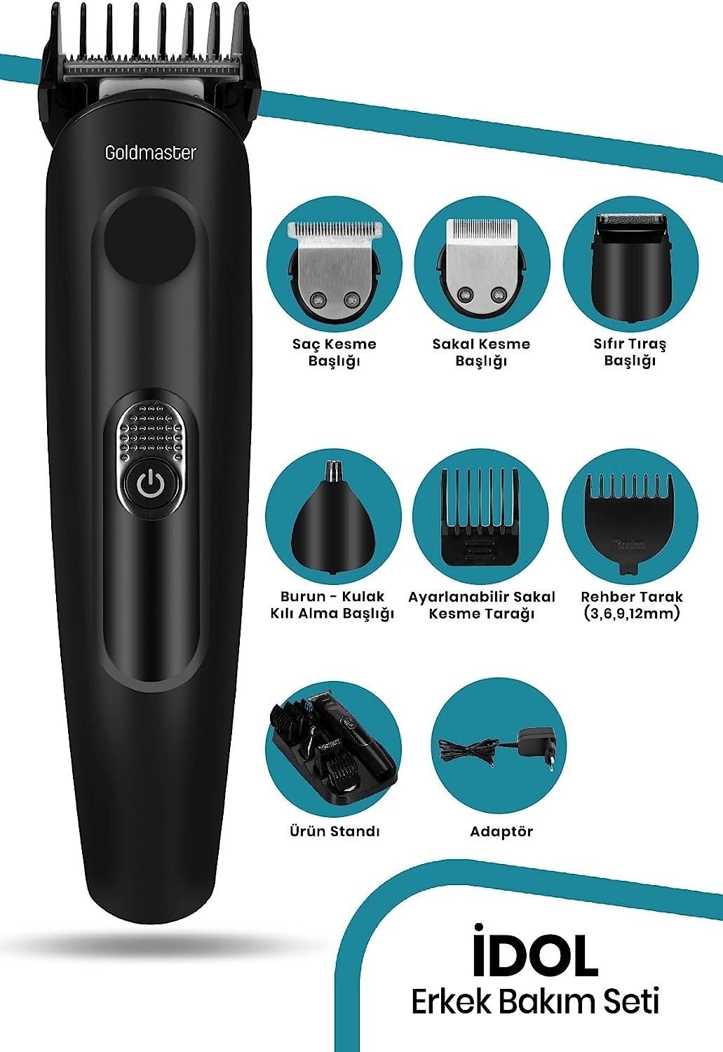 Goldmaster GM-8173 İdol Erkek Bakım Seti