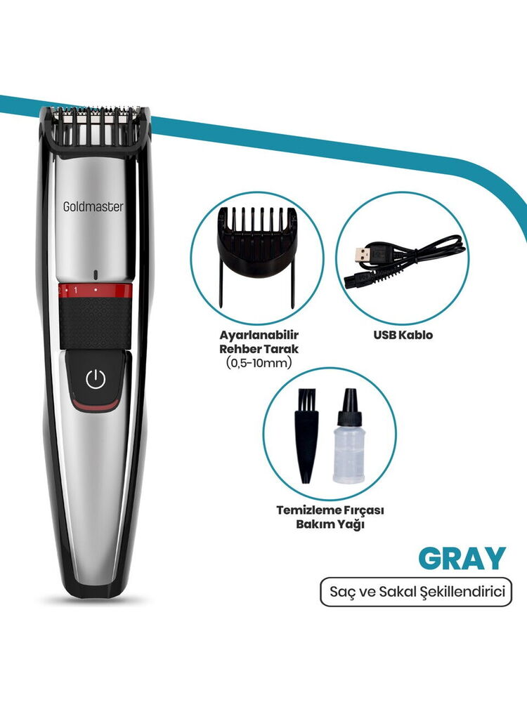 Goldmaster Gray GM-8158 Saç Sakal Şekillendirici