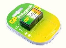 GP 20R8H 200mAh 9V Şarjlı Pil (Tekli Blister)