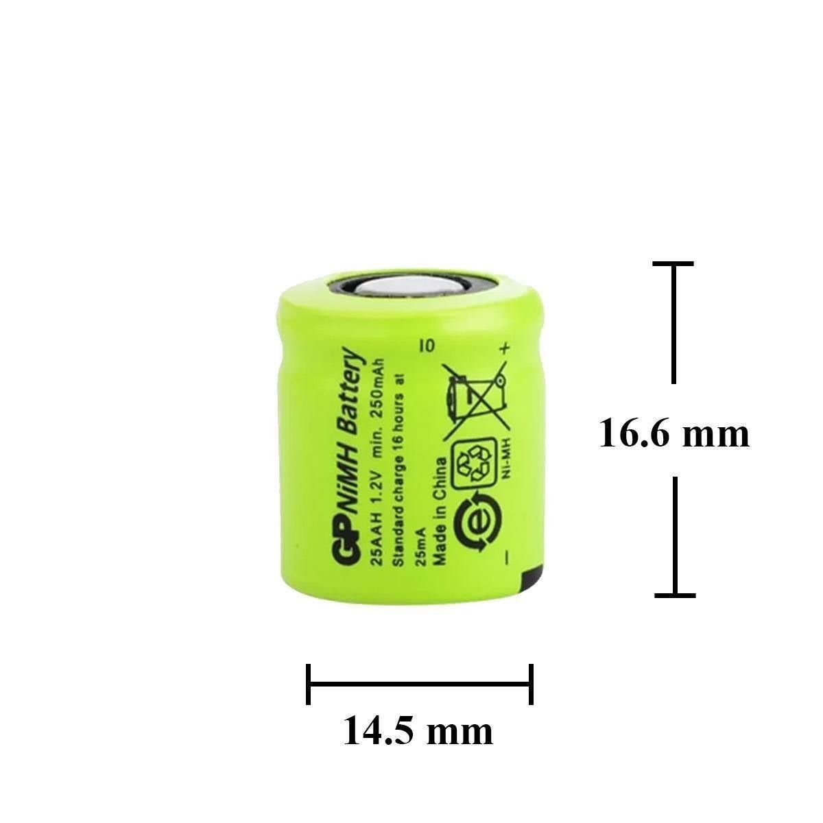 GP 25AAH-2 1.2V 250mAh Ni-Mh Şarjlı Pil