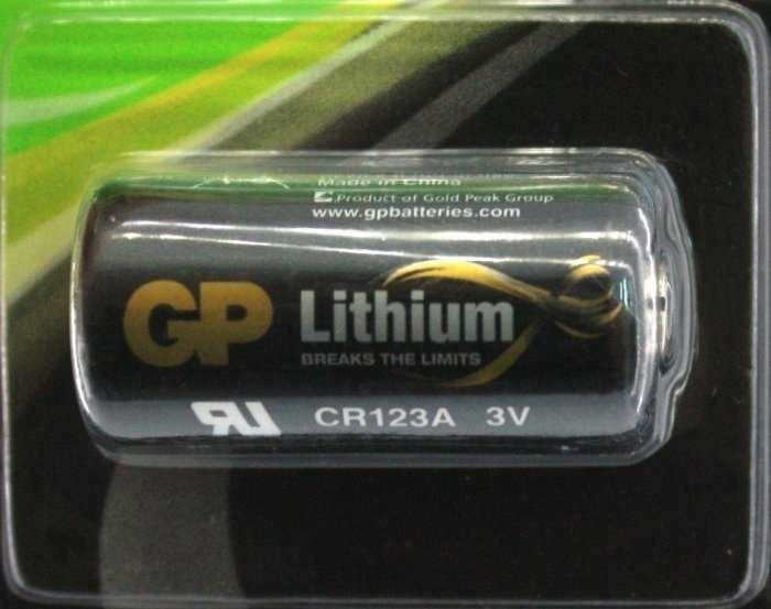GP CR123A 3V Photo Lityum Pil (Tekli Blister)