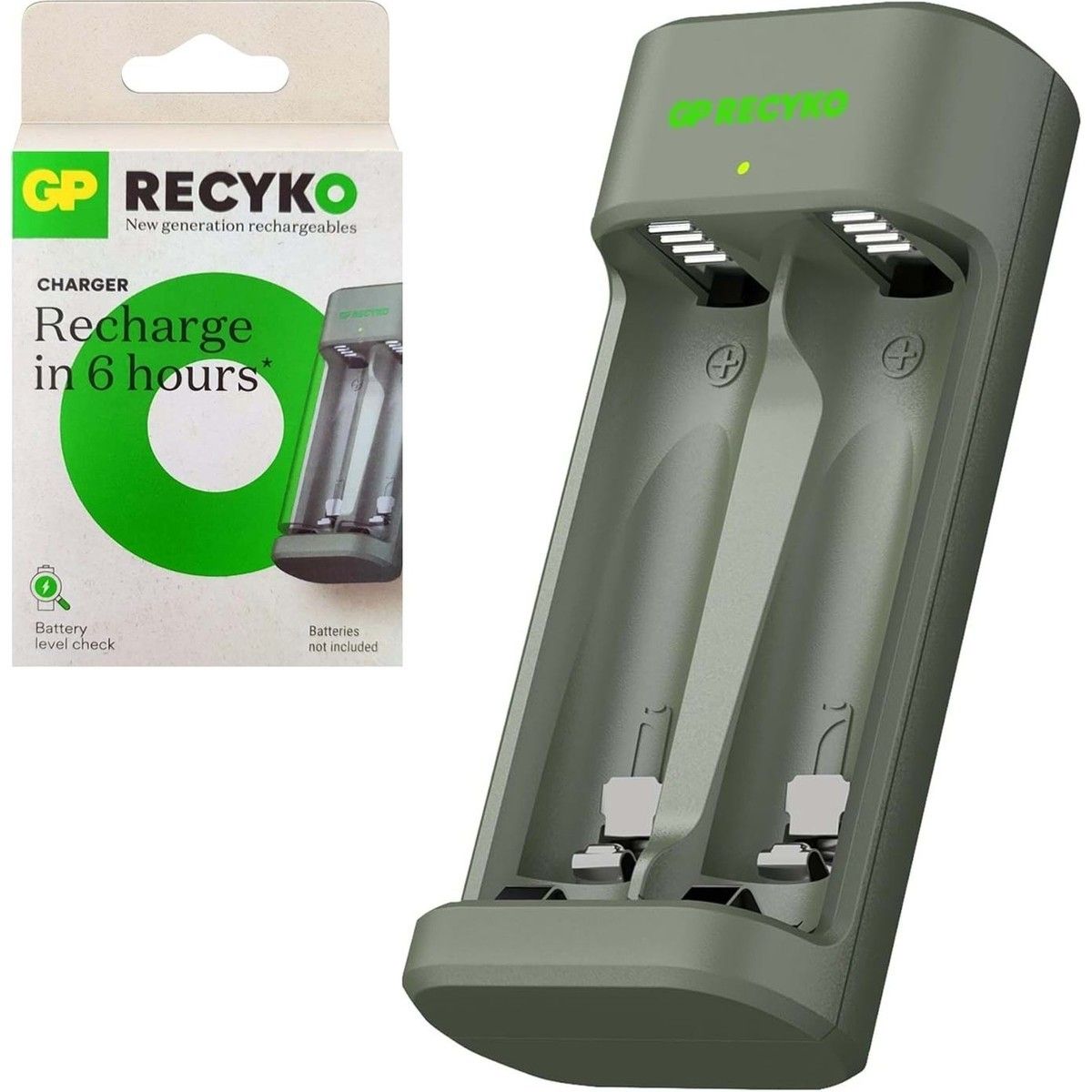 GP GPE221R21 AA/AAA 2 li Pil Şarj Cihazı