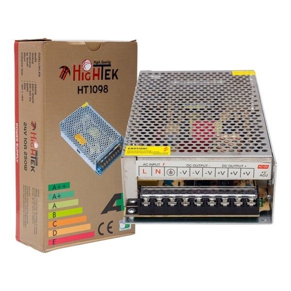 Hightek HT1098 24V 10A 250W Metal Kasa Adaptör