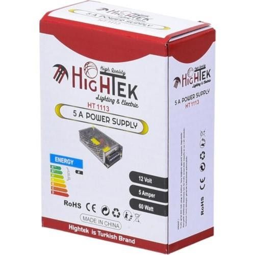 Hightek HT1113 12V 5A 60W Metal Kasa Adaptör