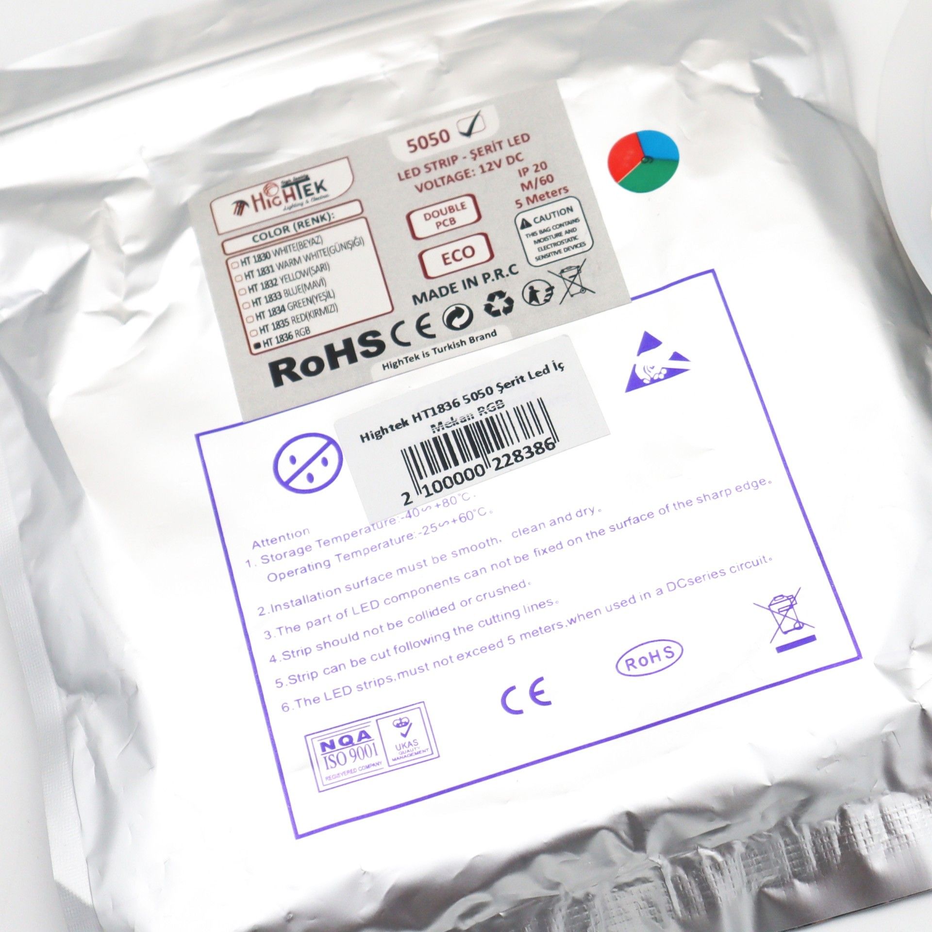 Hightek HT1836 5050 Şerit Led İç Mekan RGB