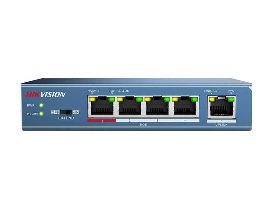 Hikvision DS-3E0105P-E(B) 4 Port 10/100 PoE Swith