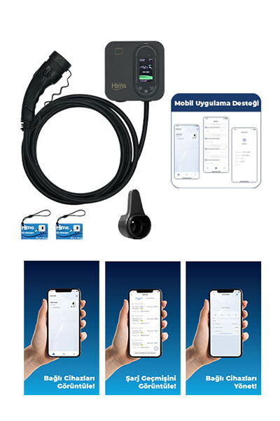 Hims HCDKS-22 22KW 5m Kablolu Araç Şarj İstasyonu