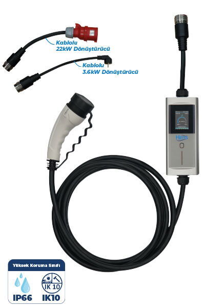 Hims HCTK-22-G Elektrikli Araç Şarj Cihazı Gümüş