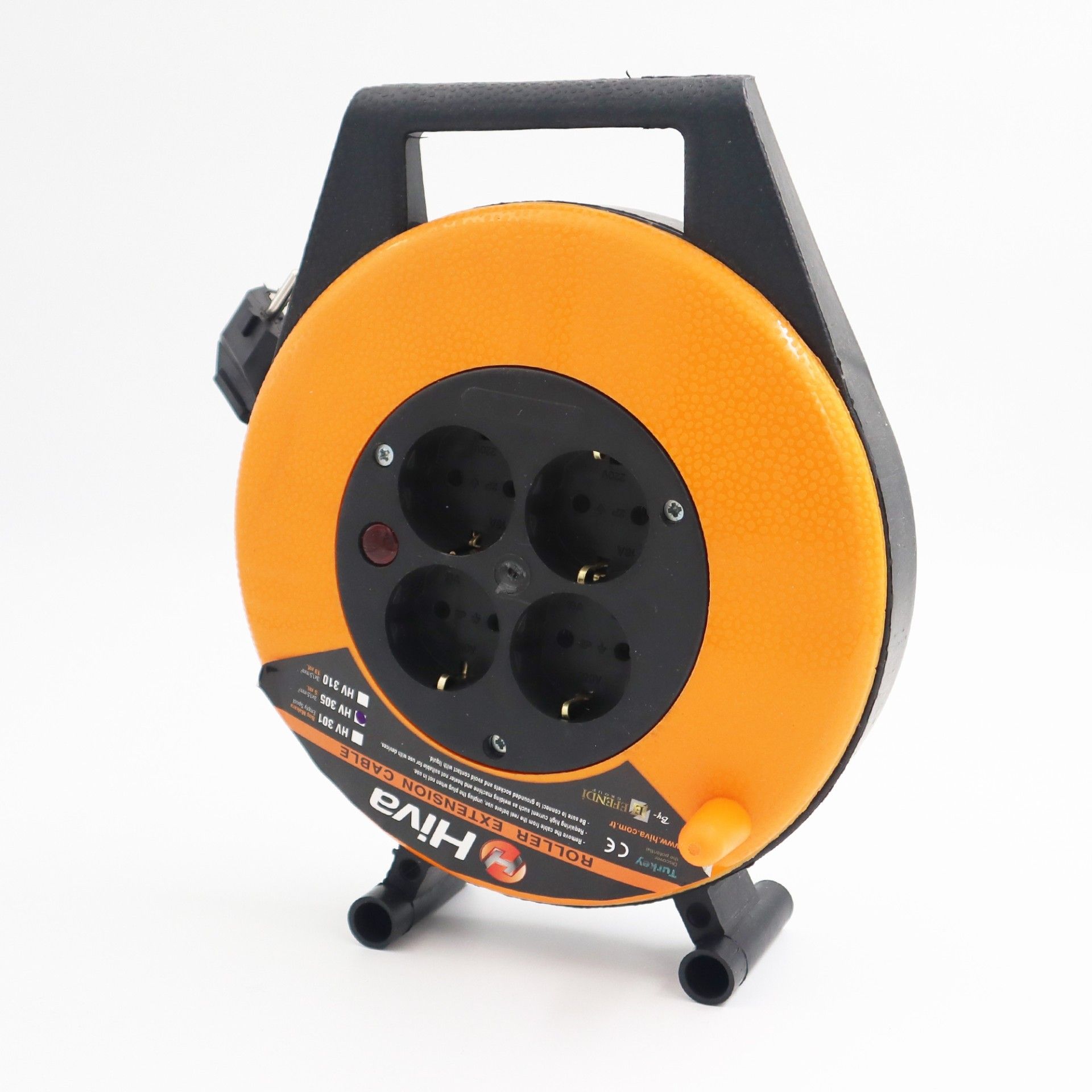 Hiva HV305 3x1.5mm Makaralı Uzatma Kablosu 5m.